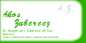 akos zuberecz business card